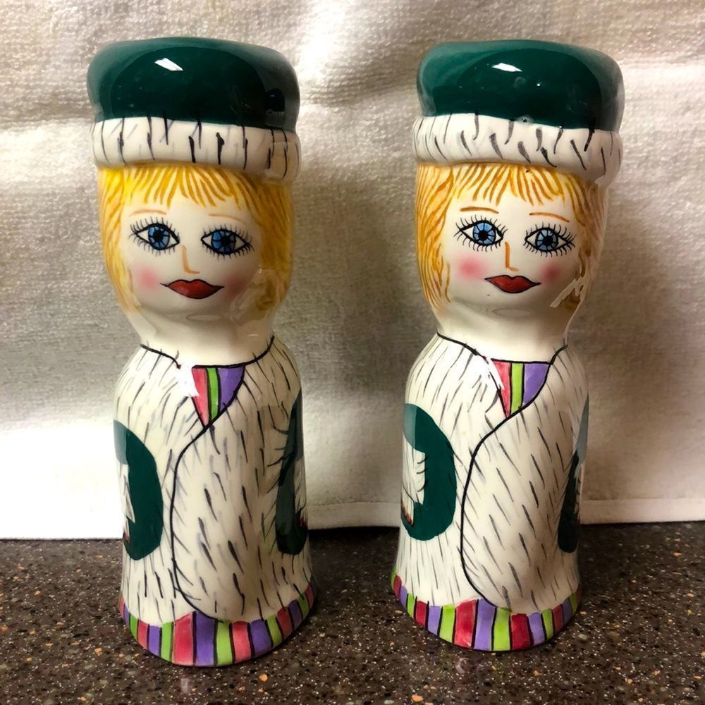 SUSAN PALEY MAGGIE & MARLA SALT & PEPPER SHAKER SET